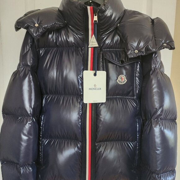 Authentic Moncler Montbeliard Down Jacket (Sz3 & Navy) - Original Price: $2,279 - Picture 1 of 9